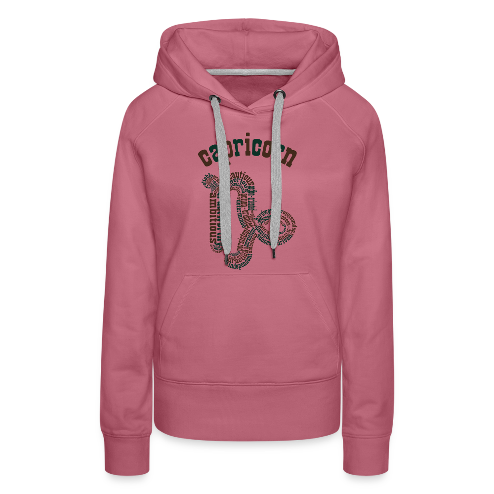 Women's Power Words Capricorn Premium Hoodie - mauve