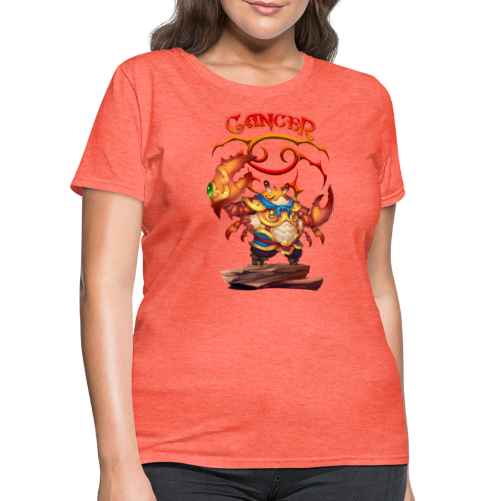 Women's Astral Cancer T-Shirt - heather coral