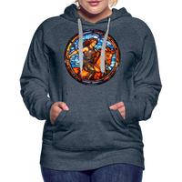 Thumbnail for Women’s Mosaic Sagittarius Premium Hoodie - heather denim