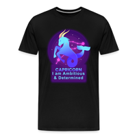 Thumbnail for Men's Neon Capricorn Premium T-Shirt - black