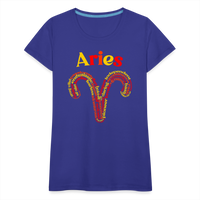 Thumbnail for Women's Power Words Aries Premium T-Shirt - royal blue