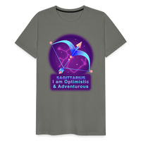 Thumbnail for Men's Neon Sagittarius Premium T-Shirt - asphalt gray