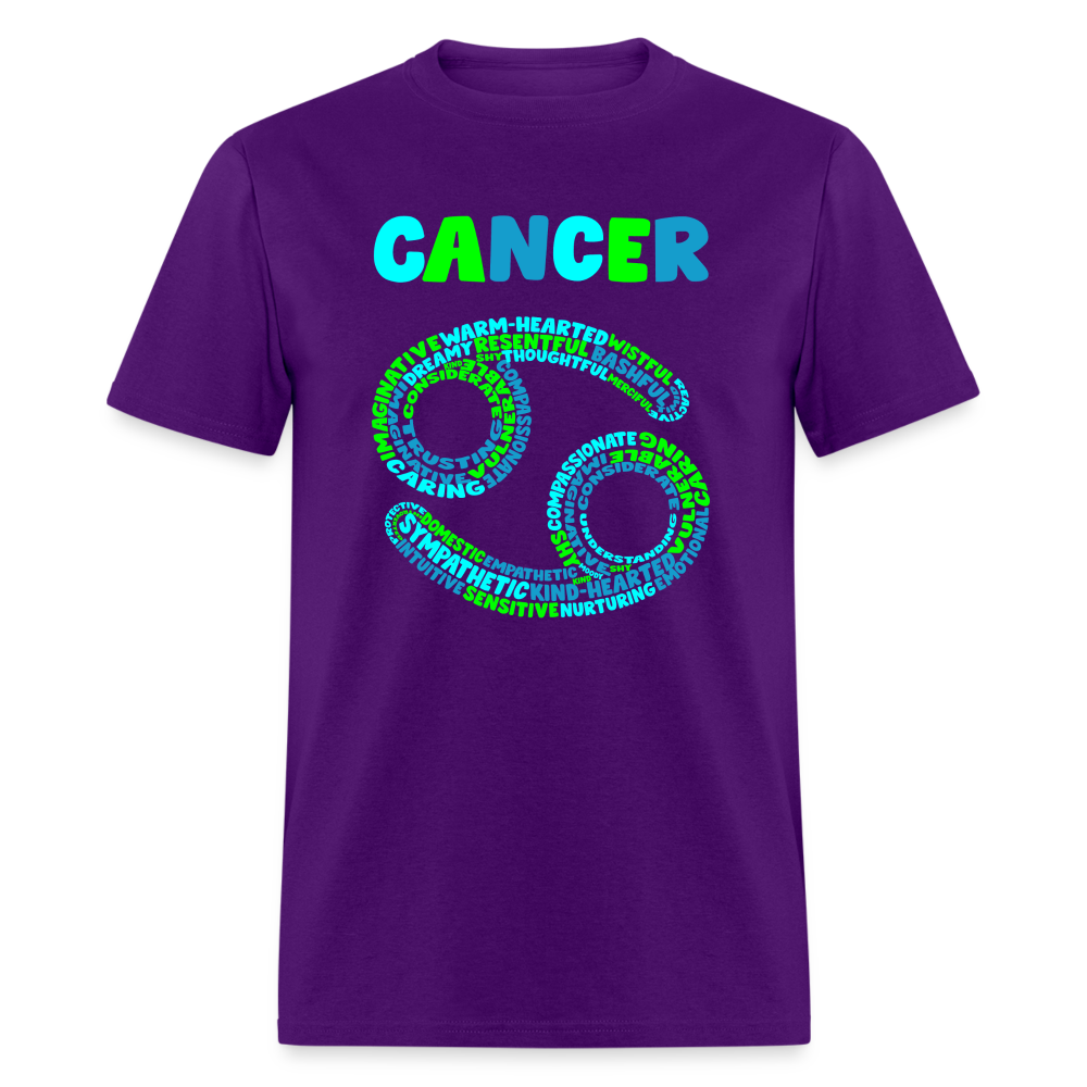 Men's Power Words Cancer Classic T-Shirt - purple