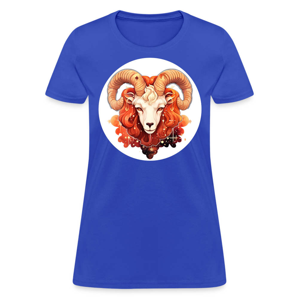 Women's Symbol Aries T-Shirt - royal blue