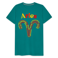 Thumbnail for Men's Power Words Aries Premium T-Shirt - teal