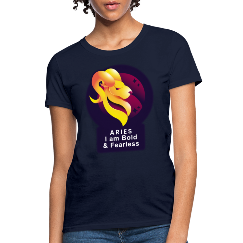 Women's Glow Aries T-Shirt - navy