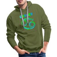 Thumbnail for Men's Power Words Cancer Premium Hoodie - olive green