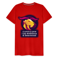 Thumbnail for Men's Glow Capricorn Premium T-Shirt - red