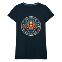 Thumbnail for Women’s Mosaic Cancer Premium T-Shirt - deep navy