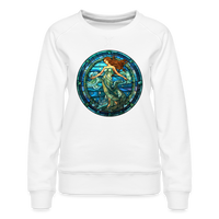 Thumbnail for Women’s Mosaic Aquarius Premium Sweatshirt - white