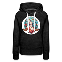 Thumbnail for Women’s Symbol Libra Premium Hoodie - charcoal grey