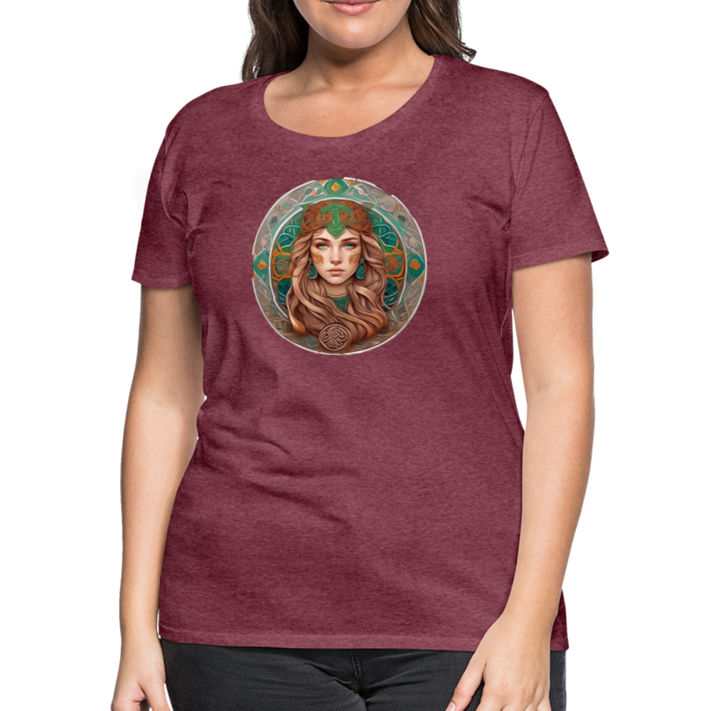 Women’s Mythical Virgo Premium T-Shirt - heather burgundy