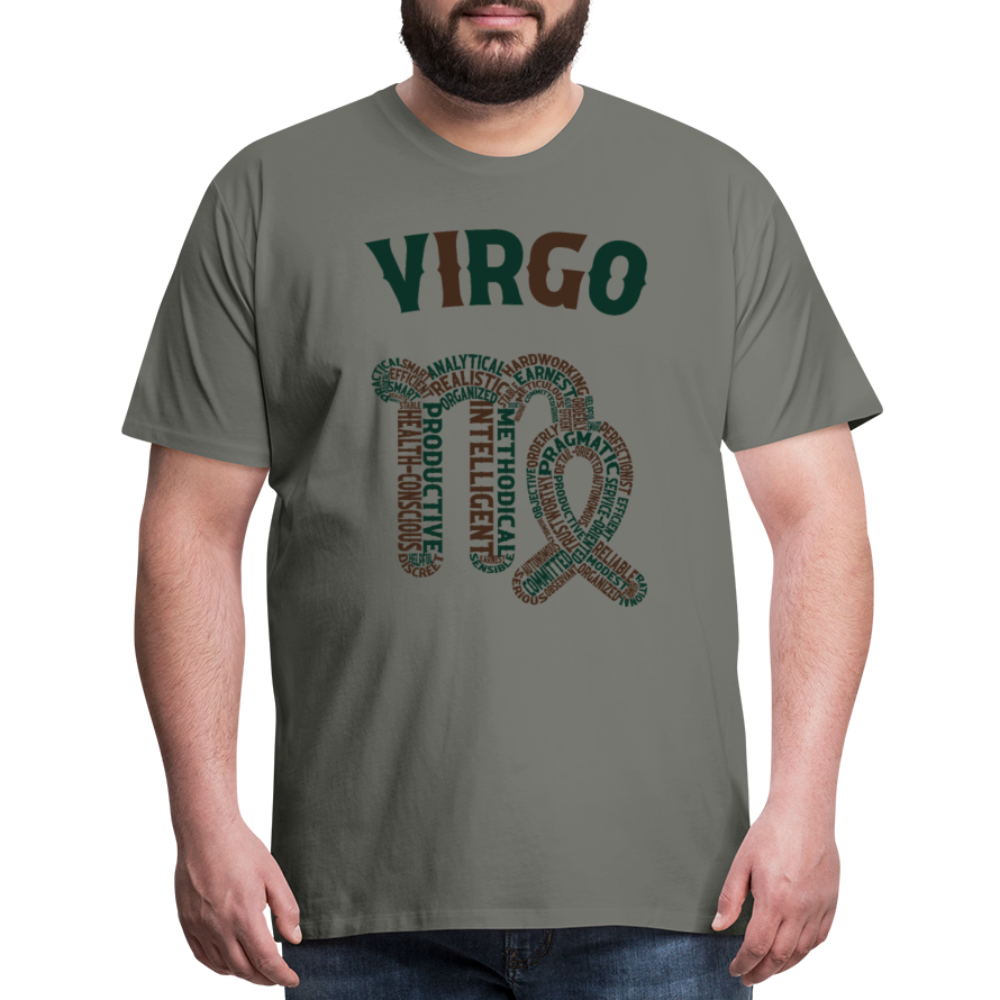 Men's Power Words Virgo Premium T-Shirt - asphalt gray