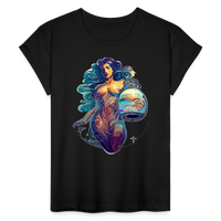 Thumbnail for Women's Mythical Aquarius Relaxed Fit T-Shirt - black