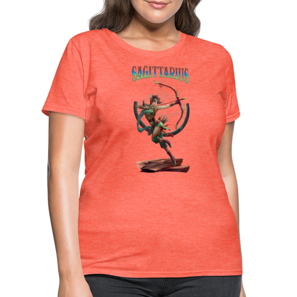 Astral Sagittarius Women's T-Shirt - heather coral