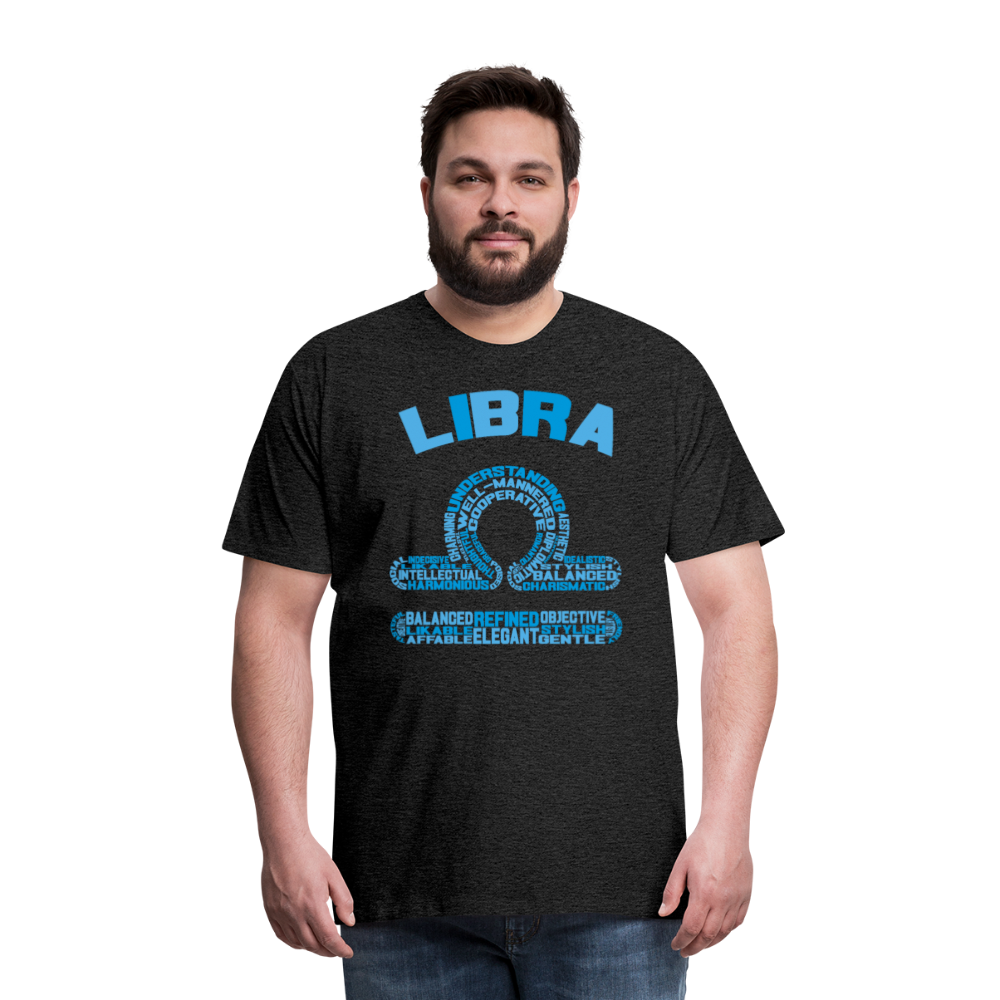 Men's Power Words Libra Premium T-Shirt - charcoal grey