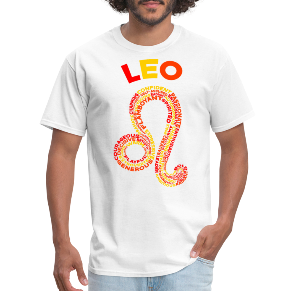 Men's Power Words Leo Classic T-Shirt - white