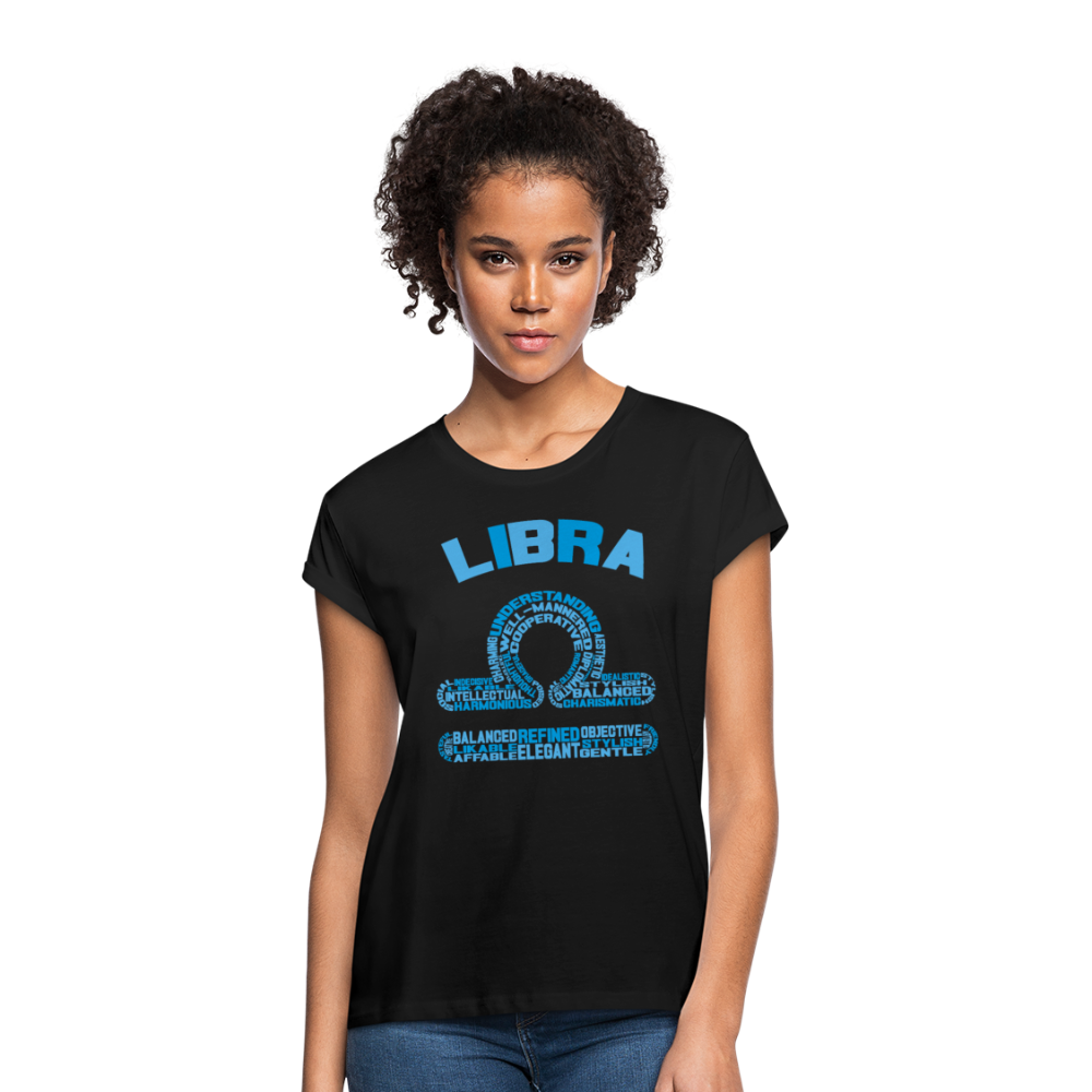 Women's Power Words Libra Relaxed Fit T-Shirt - black