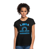 Thumbnail for Women's Power Words Libra Relaxed Fit T-Shirt - black