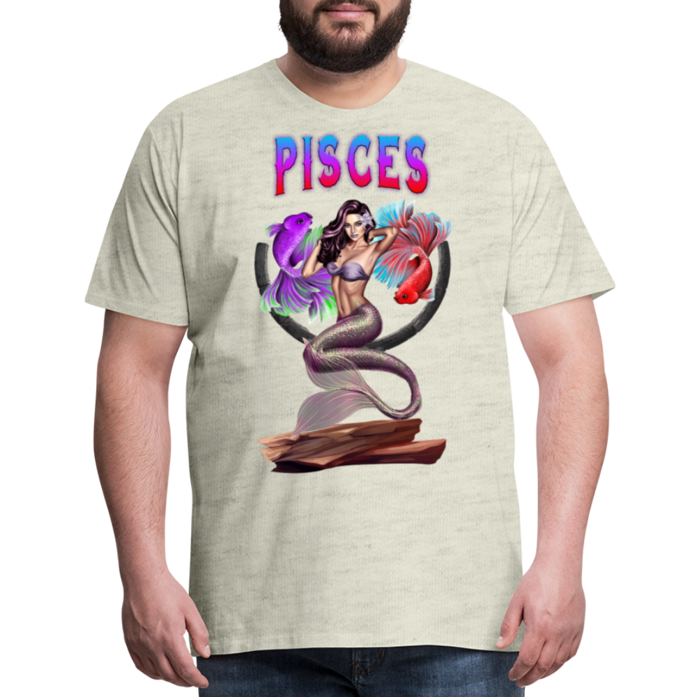 Men's Astral Pisces Premium T-Shirt - heather oatmeal