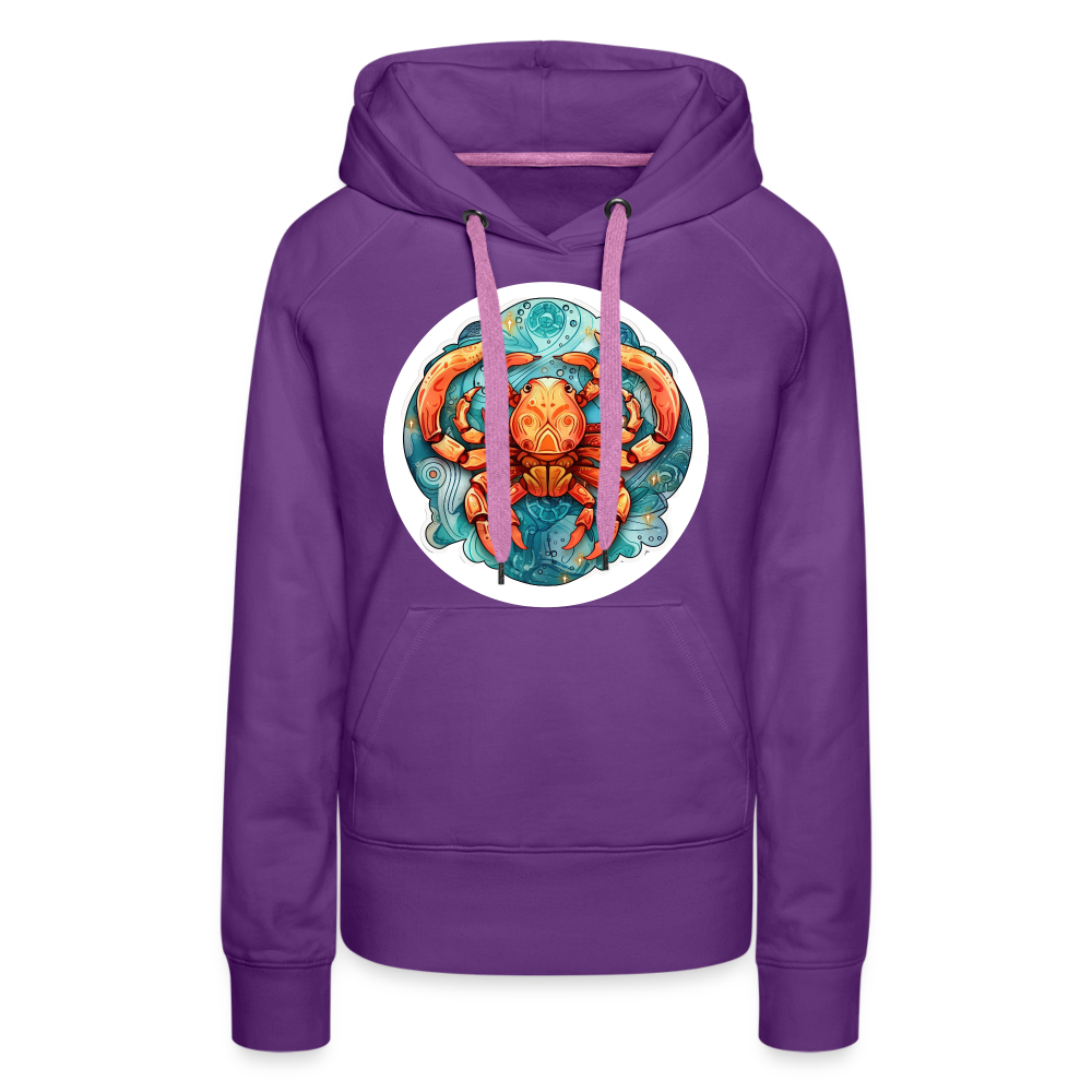 Women’s Symbol Cancer Premium Hoodie - purple 