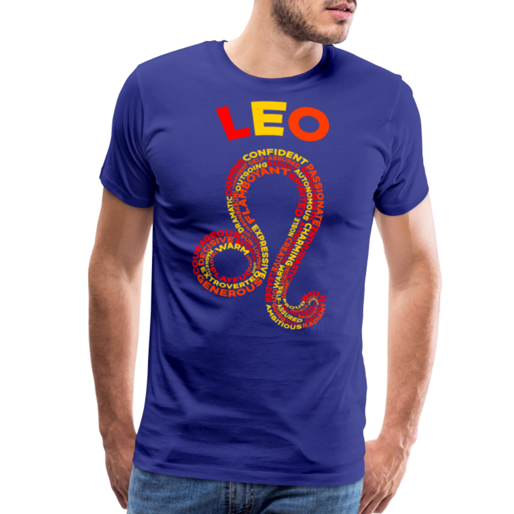 Men's Power Words Leo Premium T-Shirt - royal blue