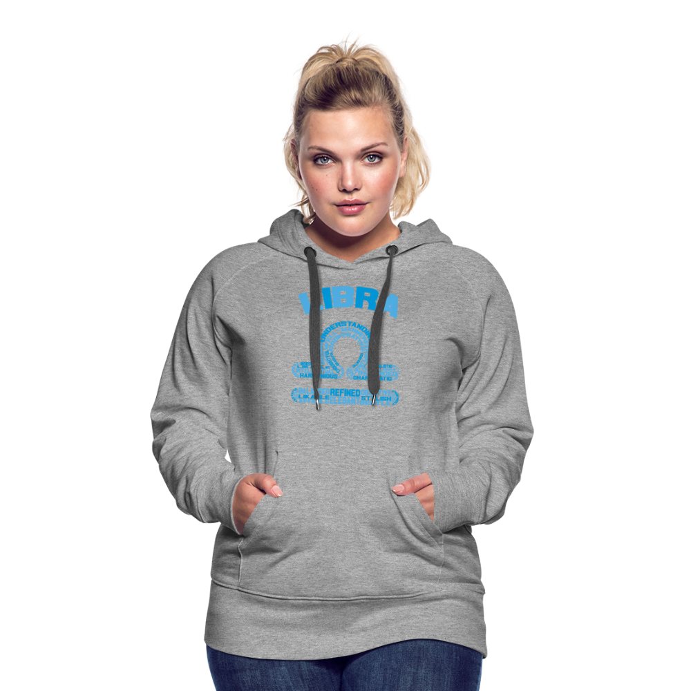 Women's Power Words Libra Premium Hoodie - heather grey