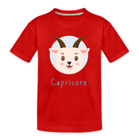 Thumbnail for Kid’s Astro Toon Capricorn Premium Organic T-Shirt - red