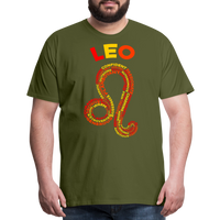 Thumbnail for Men's Power Words Leo Premium T-Shirt - olive green