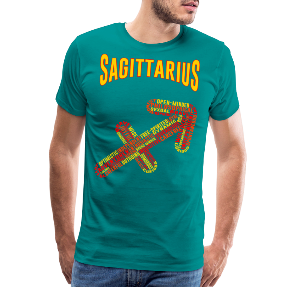 Men's Power Words Sagittarius Premium T-Shirt - teal