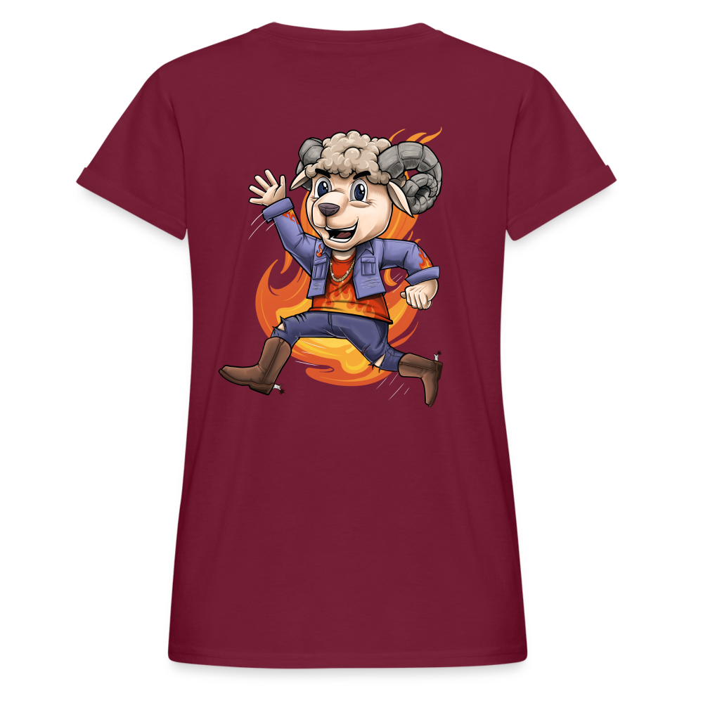 Women's Aries Oneeighty Relaxed Fit T-Shirt - burgundy