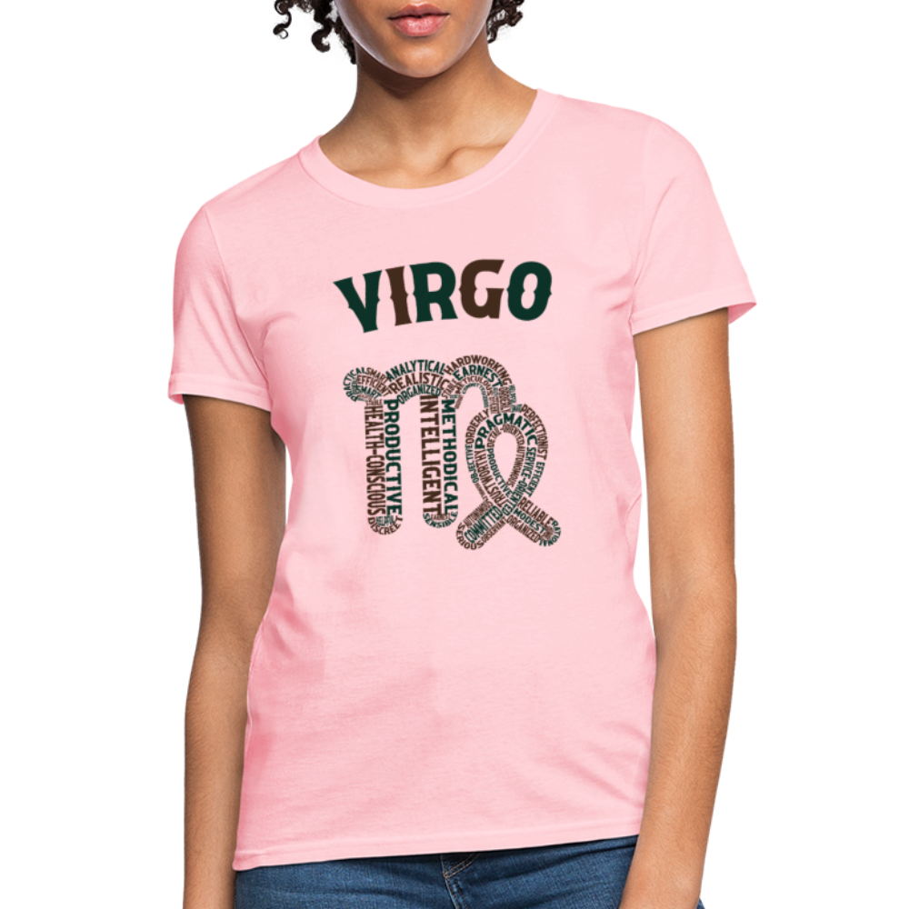 Women's Power Words Virgo T-Shirt - pink