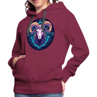 Thumbnail for Women’s Magic Capricorn Premium Hoodie - burgundy