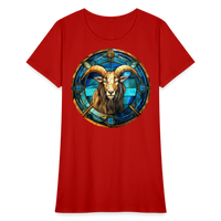 Thumbnail for Women's Mosaic Capricorn T-Shirt - red