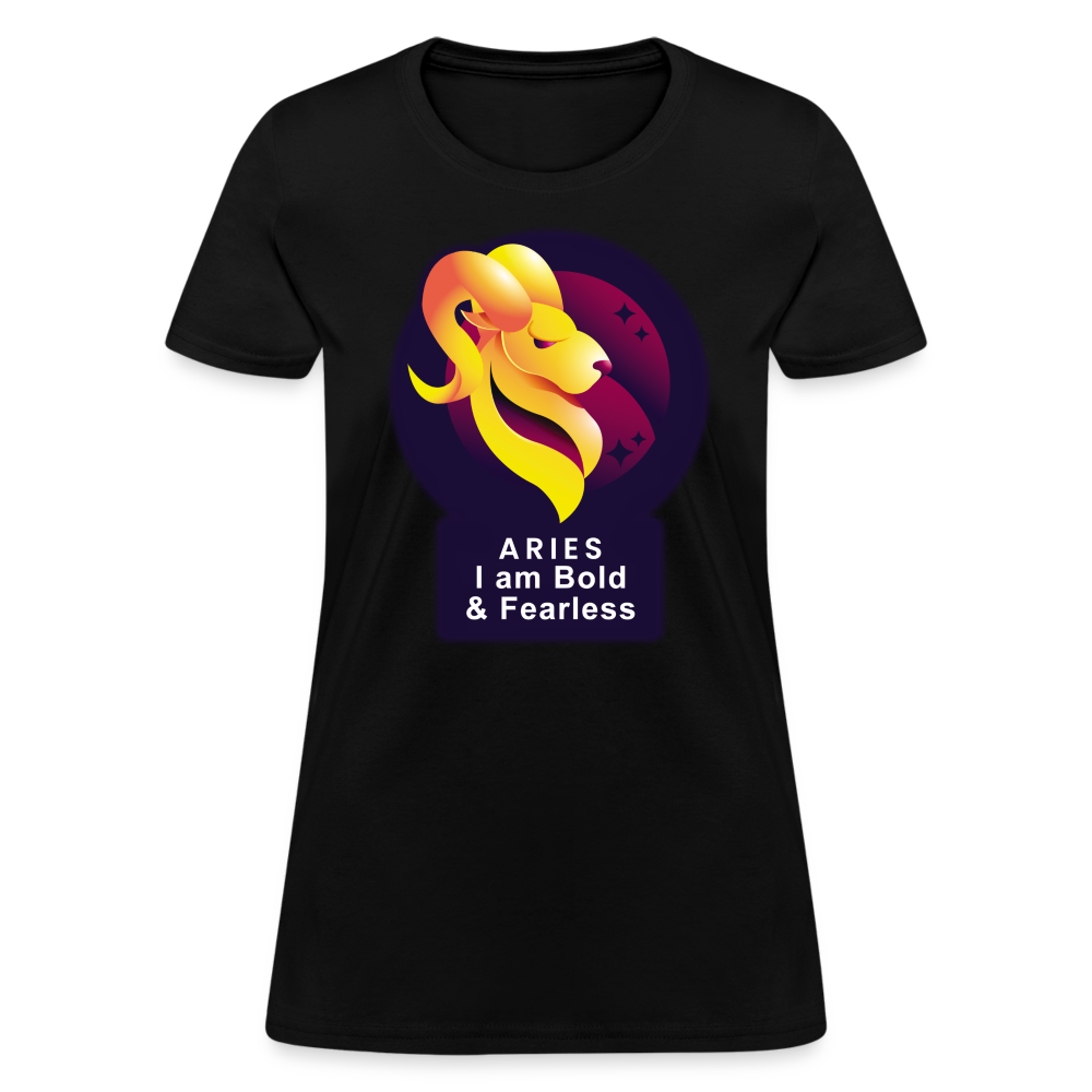 Women's Glow Aries T-Shirt - black