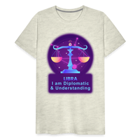 Thumbnail for Men's Neon Libra Premium T-Shirt - heather oatmeal