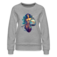 Thumbnail for Women’s Mythical Aquarius Premium Sweatshirt - heather grey