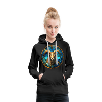 Thumbnail for Women’s Mosaic Capricorn Premium Hoodie - black