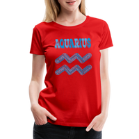 Thumbnail for Women's Power Words Aquarius Premium T-Shirt - red