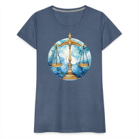 Thumbnail for Women’sMythical Libra Premium T-Shirt - heather blue