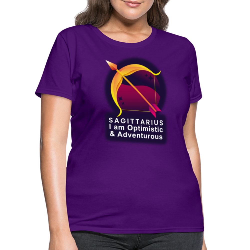 Women's Glow Sagittarius T-Shirt - purple