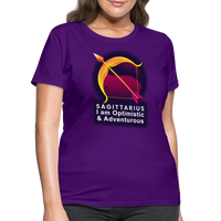 Thumbnail for Women's Glow Sagittarius T-Shirt - purple