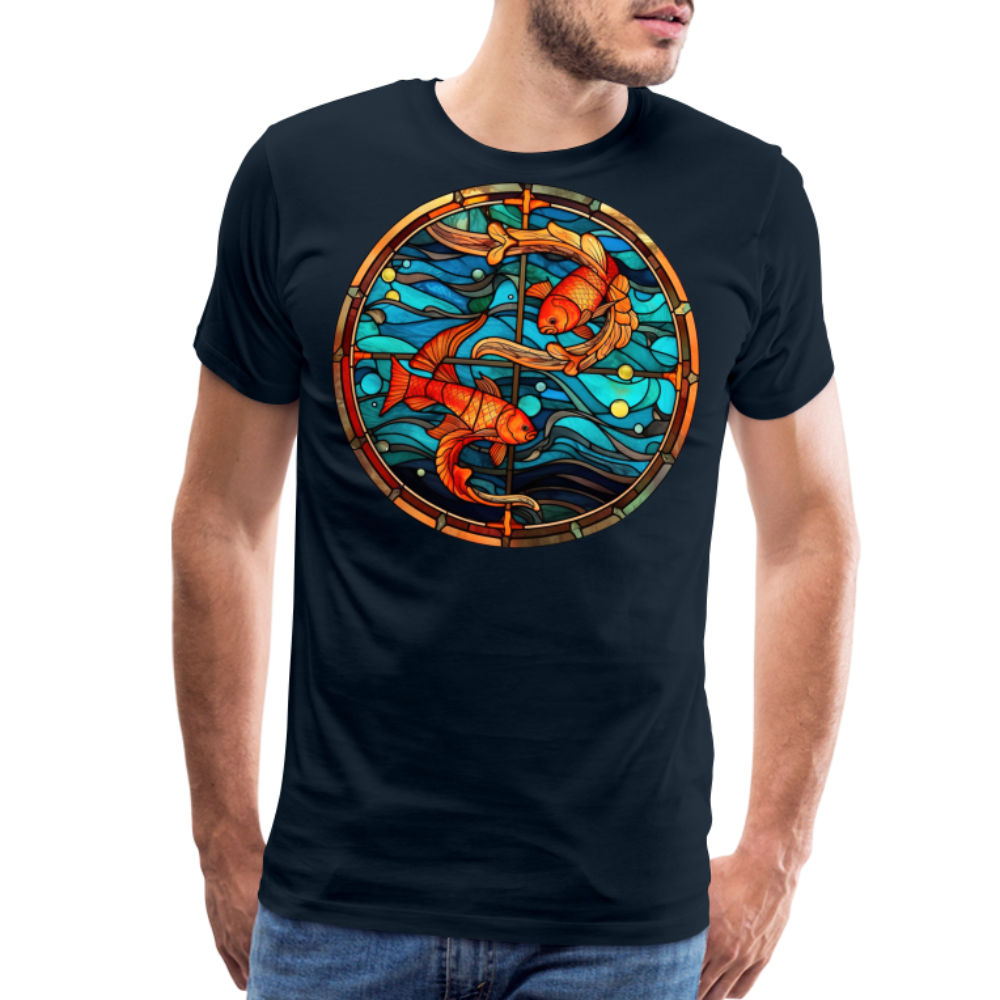 Men's Mosaic Pisces Premium T-Shirt - deep navy