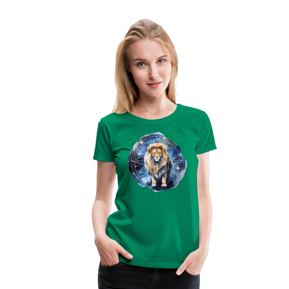 Women's Mythical Words Leo Premium T-Shirt - kelly green