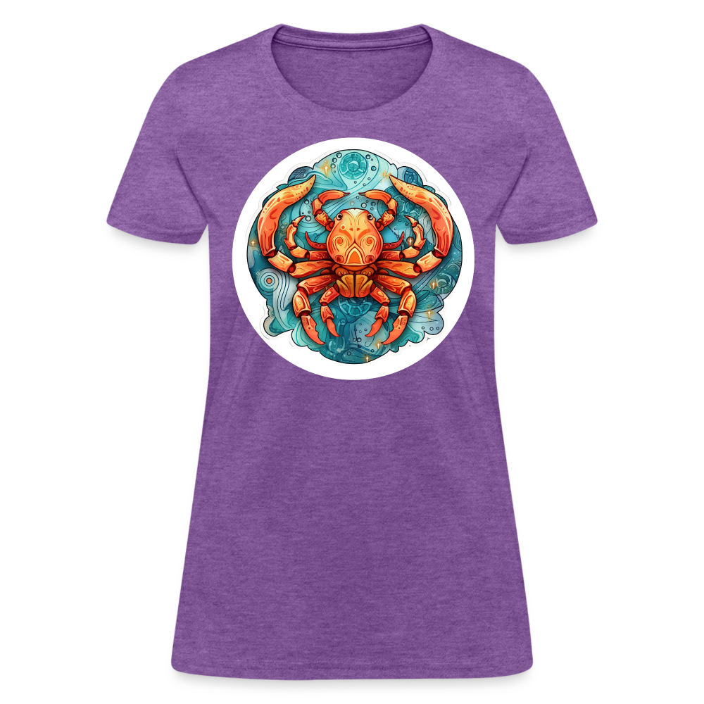 Women's Symbol Cancer T-Shirt - purple heather