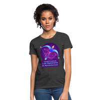 Thumbnail for Women's Neon Sagittarius T-Shirt - heather black