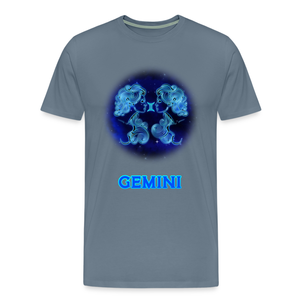 Men's Gemini Premium T-Shirt - steel blue