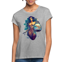 Thumbnail for Women's Mythical Aquarius Relaxed Fit T-Shirt - heather gray