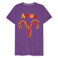 Thumbnail for Men's Power Words Aries Premium T-Shirt - purple