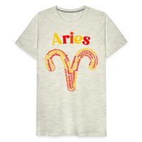 Thumbnail for Men's Power Words Aries Premium T-Shirt - heather oatmeal